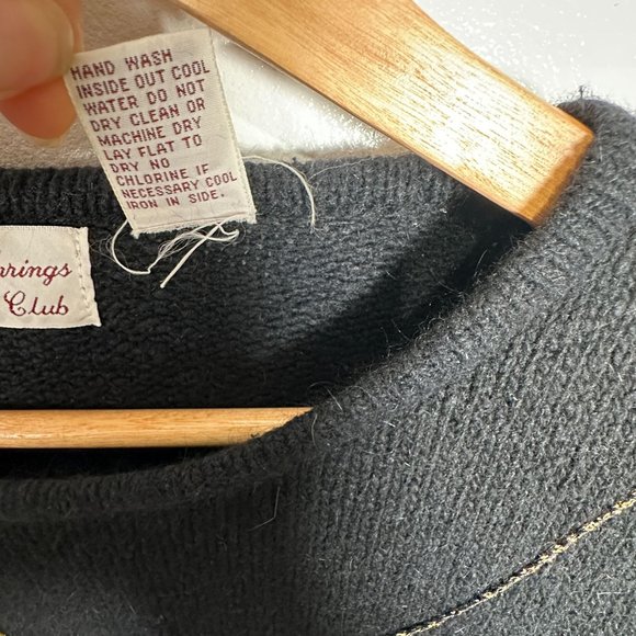 Vintage 80s Womens Sweater Christmas Palm Springs Yacht Club Sequin Bows - Picture 10 of 14